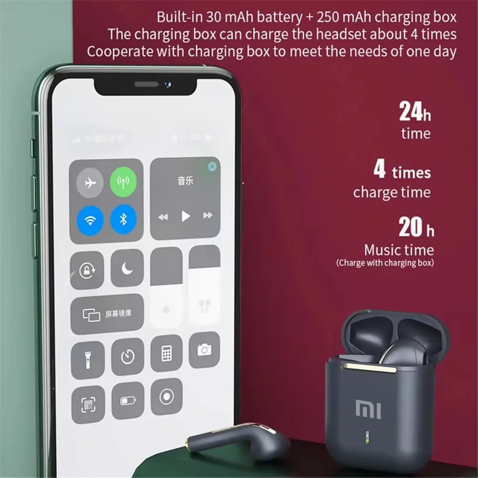 Xiaomi J18 TWS Earbuds | HiFi Stereo Sound, Noise Cancelling, Waterproof, Gaming Wireless In-Ear Headphones with Mic