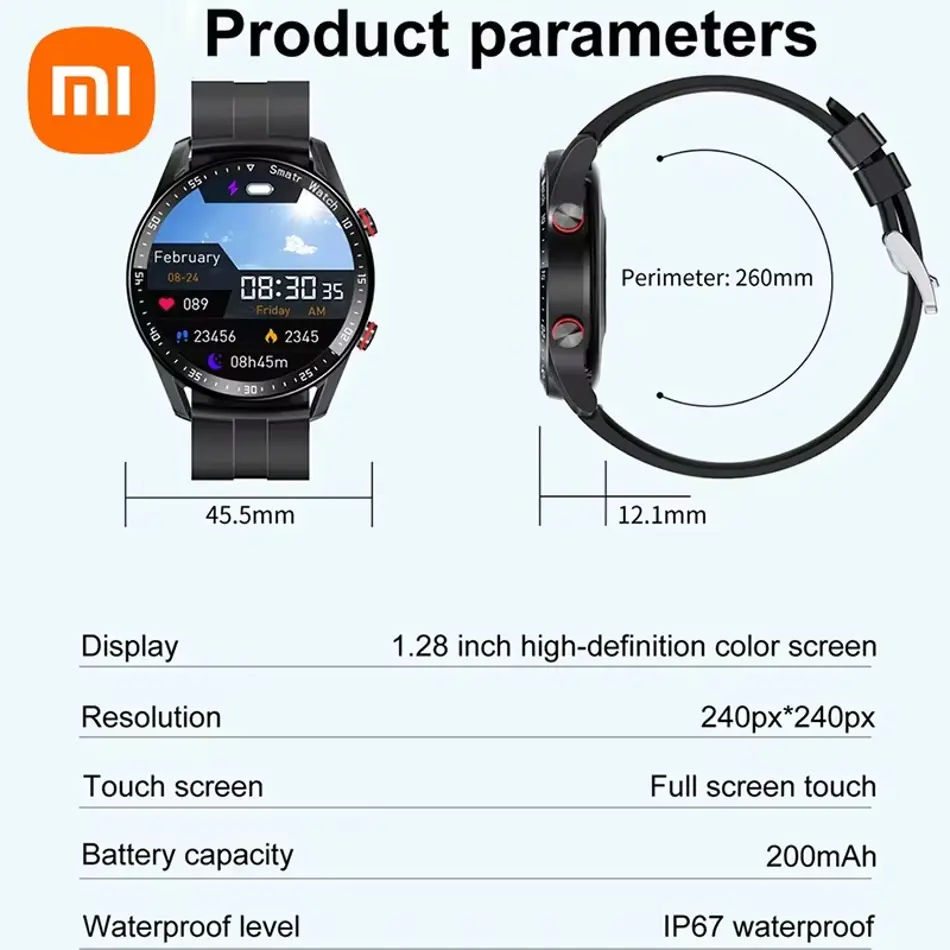 Xiaomi MIJIA Watch GT Smartwatch for Men & Women – Bluetooth Call, GPS, Heart Rate Monitor, HD Display, IP68 Waterproof Fitness Tracker