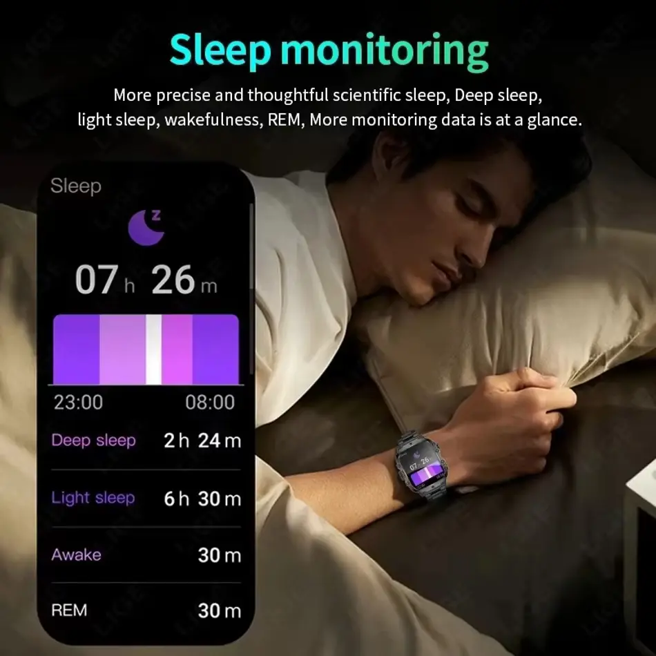 Xiaomi Military Rugged Smartwatch for Men – 2.01" Outdoor Fitness Watch with Bluetooth Calling, AI Voice, IP68 Waterproof – Android & iOS Compatible
