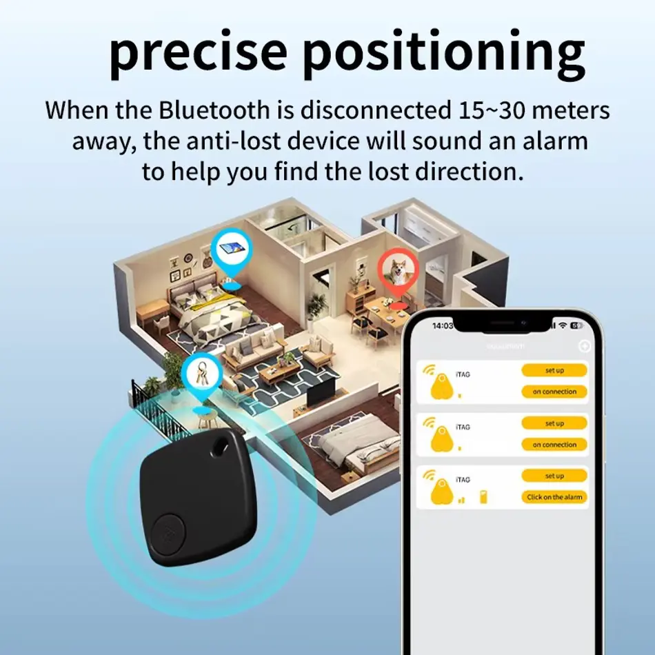 Xiaomi Smart Bluetooth Anti-Lost Alarm Tracker – Key, Wallet, Luggage, Pet Finder, Mini Wireless Location Tag