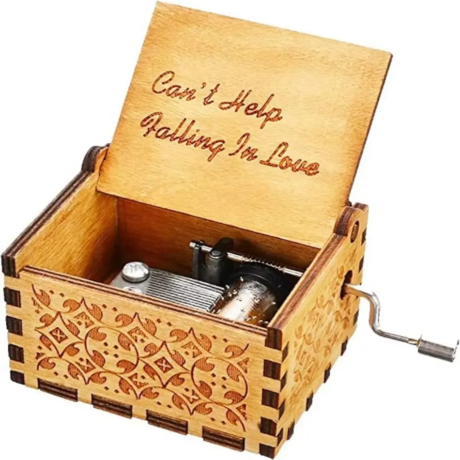 You Are My Sunshine Vintage Wooden Music Box - Hand Crank Musical Gift for Daughter, Wife, Mother, or Friend