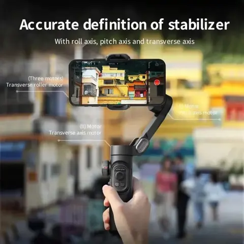 AOCHUAN SmartXE 3-Axis Smartphone Gimbal Stabilizer with AI Tracking | iPhone & Android Vlogging Gimbal for TikTok, YouTube, Travel Videos