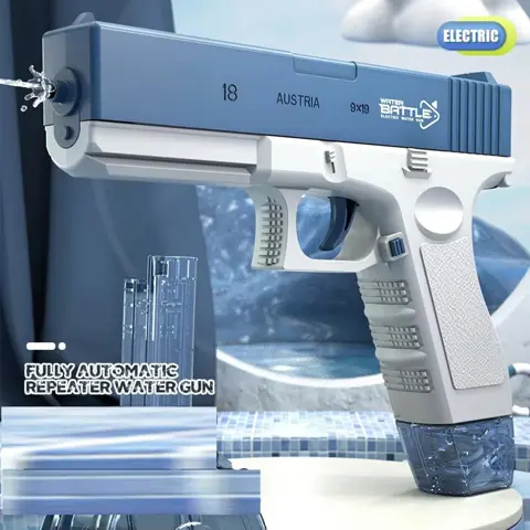 Electric Automatic Water Glock 9 Design Gun for Kids & Adults – High-Powered Summer Beach Toy 