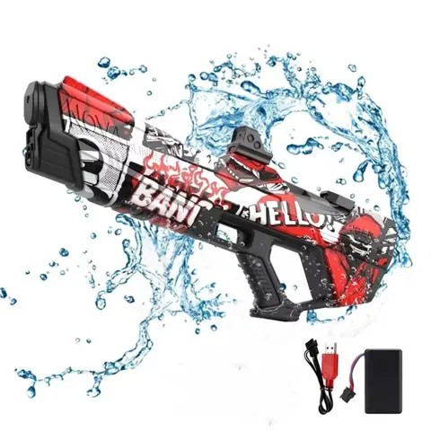 Electric Water Gun Toy – Automatic Absorption Spray Blaster Water Pistol for Kids – Continuous Shooting Pool & Outdoor Fun
