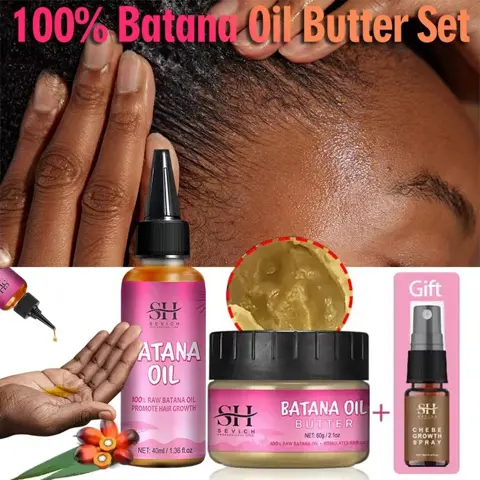 Hair Growth Set with Premium Batana Oil (40ml) & Hair Butter – Fast Growth & Anti Hair Fall Treatment