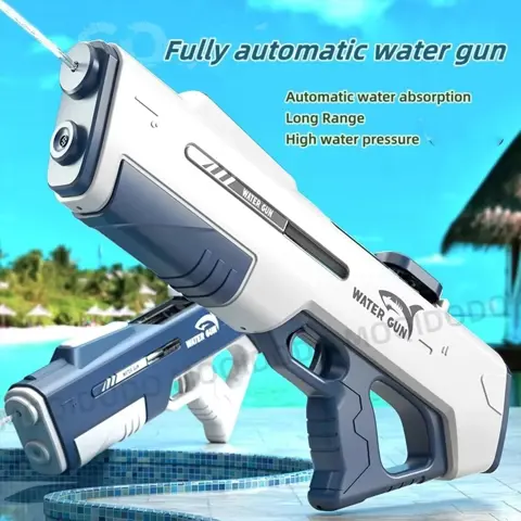 High-Pressure Automatic Electric Water Gun – Big Tank Soaker Toy for Kids & Adults | Outdoor Pool Fun