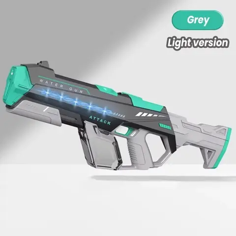 High-Pressure Electric Water Gun with LED Lights – Large Capacity Summer Pool Toy for Adults & Kids