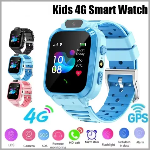 Kids Smart Watch with GPS, SOS, SIM, Camera & Waterproof – Smartwatch for Boys & Girls