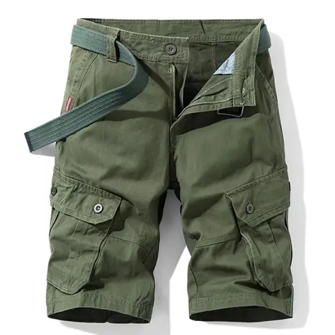 Men's Tactical Cargo Shorts – Multi-Pocket Military-Style Cotton Outdoor Wear