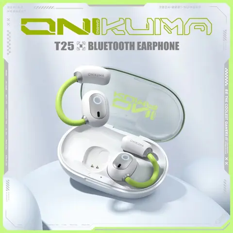  ONIKUMA High-Performance White Neckband Headphones – Durable, Stereo Surround Sound for Sports & Gaming