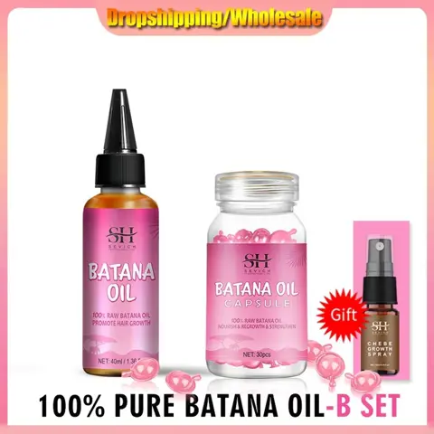 Premium Batana Hair Growth Set – Fast Growth & Anti Hair Fall Formula with 40ml Oil + Capsules