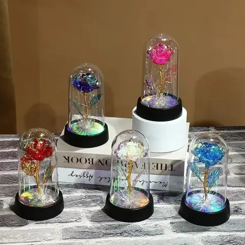 Rose Light LED Night Lamp – Realistic Eternal Flower Decoration for Parties, Gifts & Home Decor