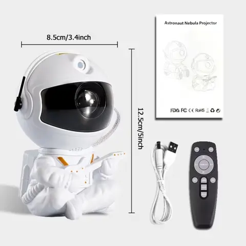 Starry Nebula Astronaut Projector – LED Galaxy Night Light for Kids
