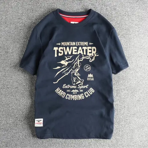 Vintage Washed Men's Retro Cotton T-Shirt – Soft & Stylish Casual Tee