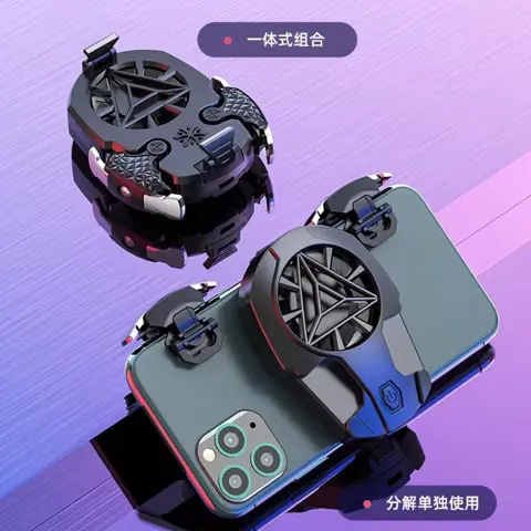 Z02 Mobile Gaming Cooler with Trigger Buttons | PUBG Controller with Radiator Fan & Joystick for Android/iOS
